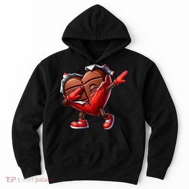 ValentineS Day Dabbing Heart Candy Funny Humor Hoodie
