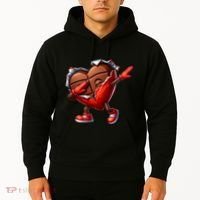 ValentineS Day Dabbing Heart Candy Funny Humor Hoodie thumb 2