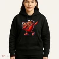ValentineS Day Dabbing Heart Candy Funny Humor Hoodie thumb 5