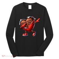 ValentineS Day Dabbing Heart Candy Funny Humor Long Sleeve Shirt thumb 0