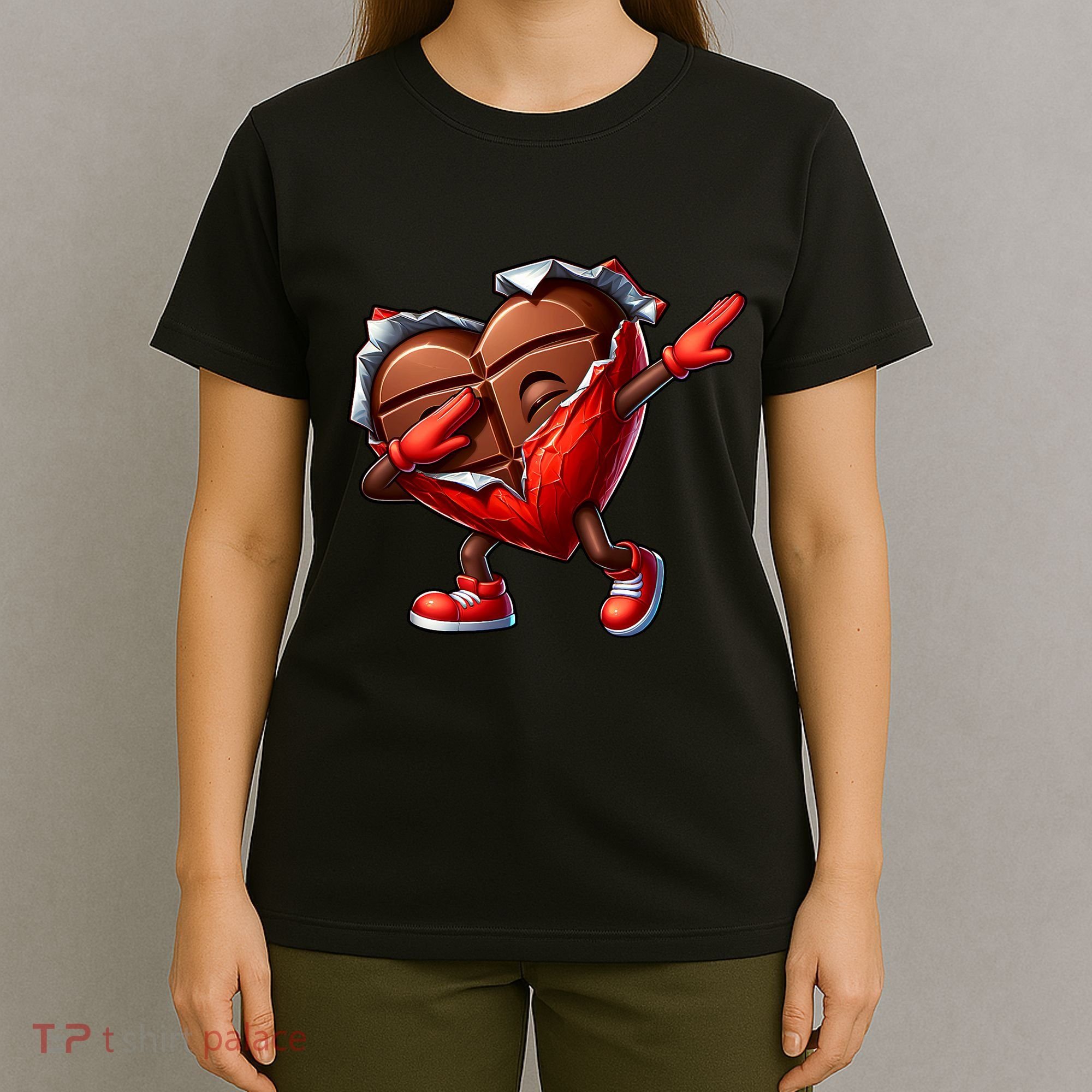 ValentineS Day Dabbing Heart Candy Funny Humor T-Shirt