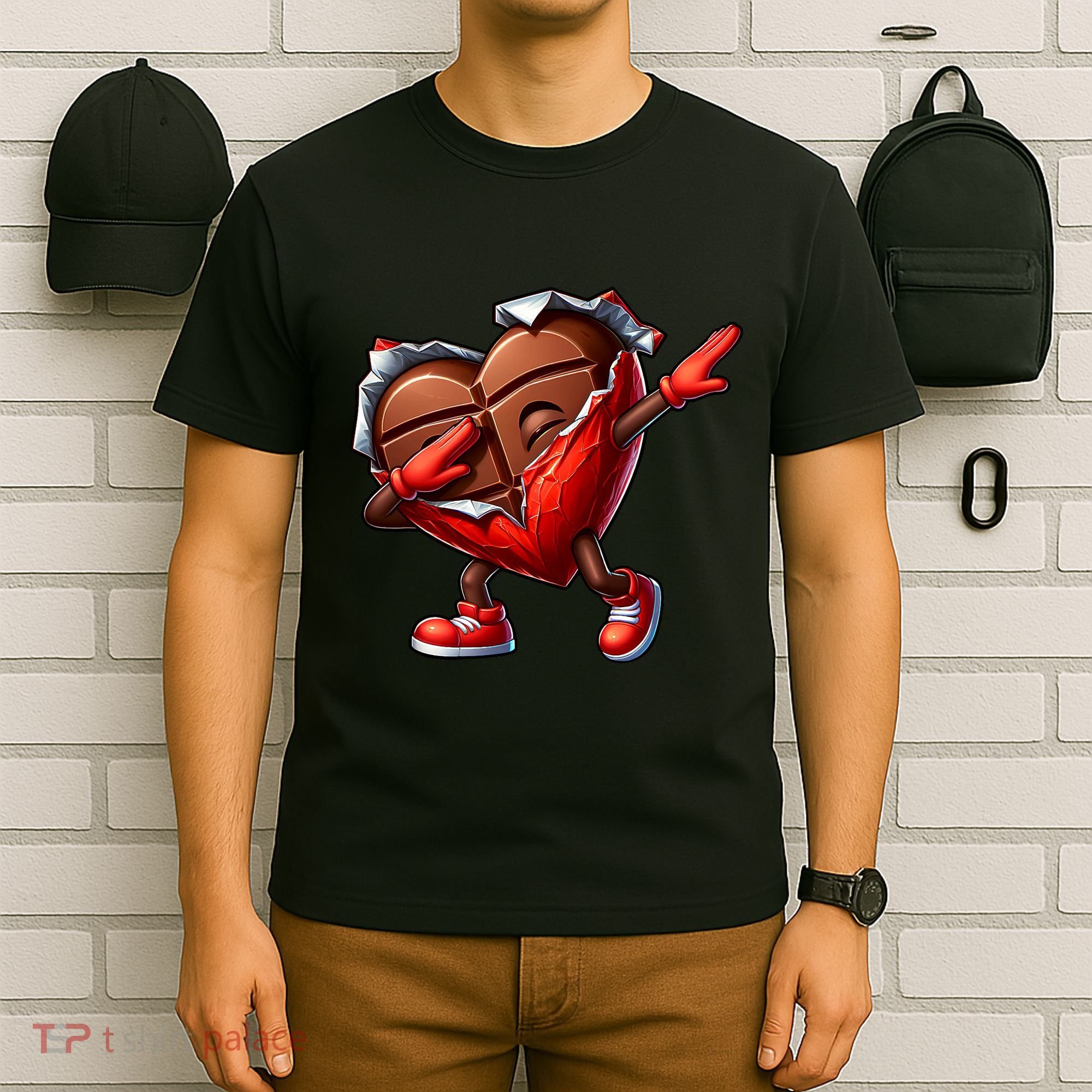 ValentineS Day Dabbing Heart Candy Funny Humor T-Shirt