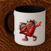 ValentineS Day Dabbing Heart Candy Funny Humor Coffee Mug thumb 2