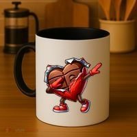 ValentineS Day Dabbing Heart Candy Funny Humor Coffee Mug thumb 4