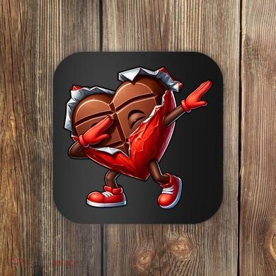 ValentineS Day Dabbing Heart Candy Funny Humor Coaster