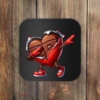 ValentineS Day Dabbing Heart Candy Funny Humor Coaster thumb 0