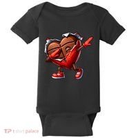 ValentineS Day Dabbing Heart Candy Funny Humor Baby Bodysuit thumb 0