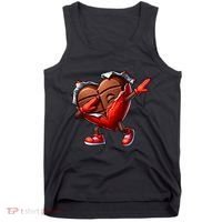 ValentineS Day Dabbing Heart Candy Funny Humor Tank Top thumb 0
