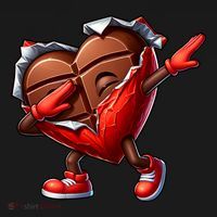 ValentineS Day Dabbing Heart Candy Funny Humor Tank Top thumb 6