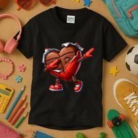 ValentineS Day Dabbing Heart Candy Funny Humor Kids T-Shirt thumb 3