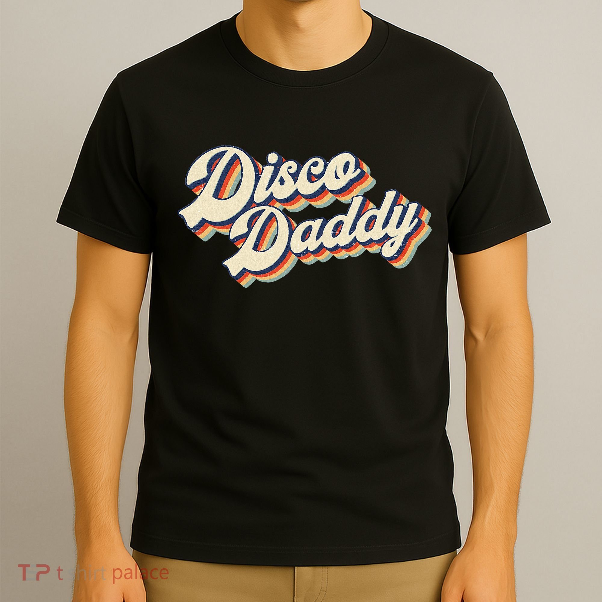 Vintage Disco Daddy Retro Matching 60s 70s Gift Dad T-Shirt