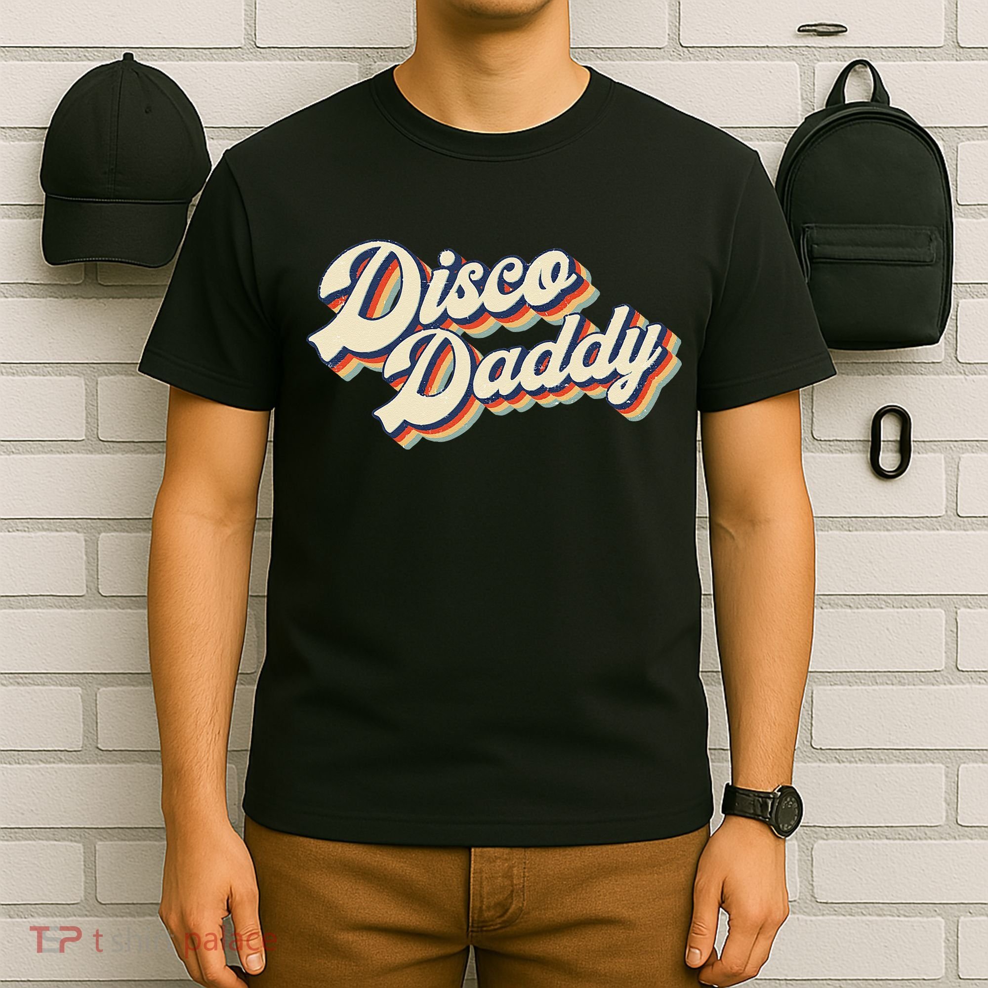 Vintage Disco Daddy Retro Matching 60s 70s Gift Dad T-Shirt