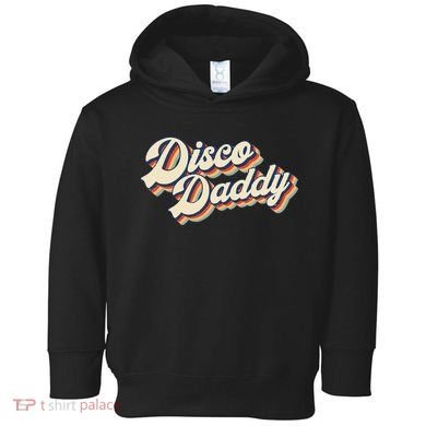 Vintage Disco Daddy Retro Matching 60s 70s Gift Dad Toddler Hoodie