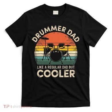 Vintage Drummer Dad Like A Regular Retro Drums Dad T-Shirt