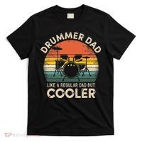 Vintage Drummer Dad Like A Regular Retro Drums Dad T-Shirt thumb 0