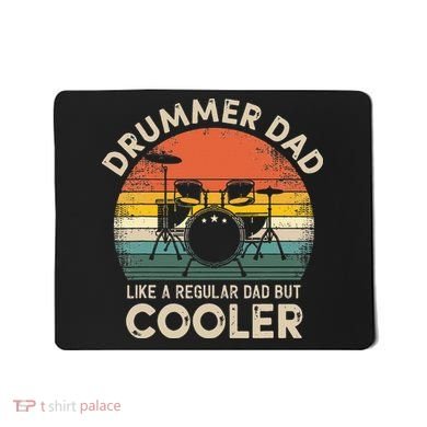 Vintage Drummer Dad Like A Regular Retro Drums Dad Mousepad