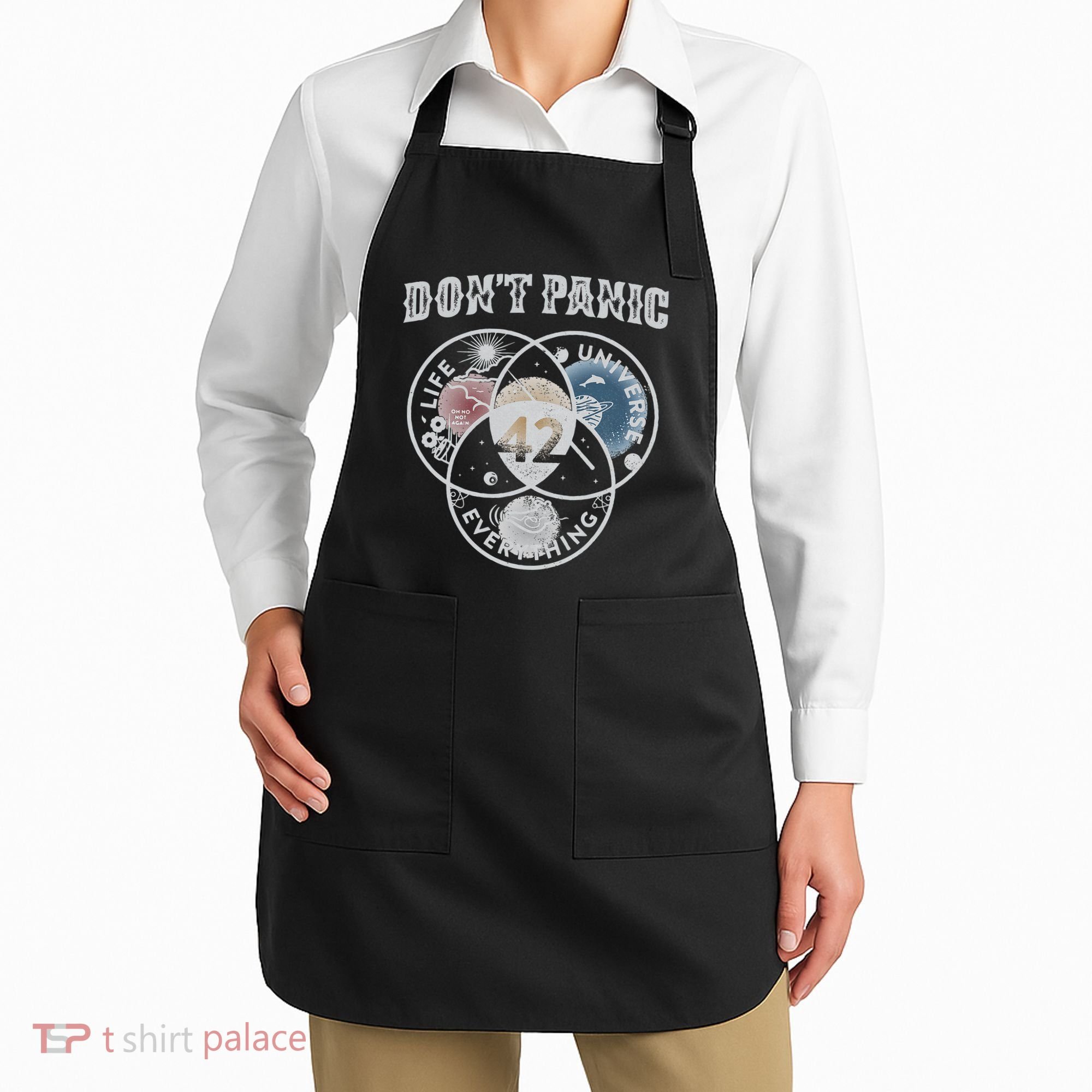 Venn Diagram DonT Panic Life The Universe And Everything 42 Apron