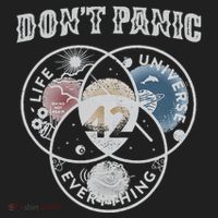 Venn Diagram DonT Panic Life The Universe And Everything 42 Beanie thumb 2