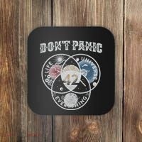 Venn Diagram DonT Panic Life The Universe And Everything 42 Coaster thumb 0