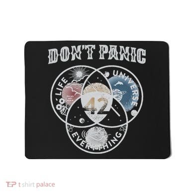 Venn Diagram DonT Panic Life The Universe And Everything 42 Mousepad
