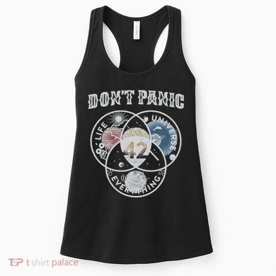 Venn Diagram DonT Panic Life The Universe And Everything 42 Women's Tank Top