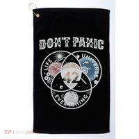 Venn Diagram DonT Panic Life The Universe And Everything 42 Golf Towel thumb 0