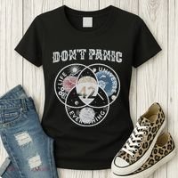 Venn Diagram DonT Panic Life The Universe And Everything 42 Women's T-Shirt thumb 3