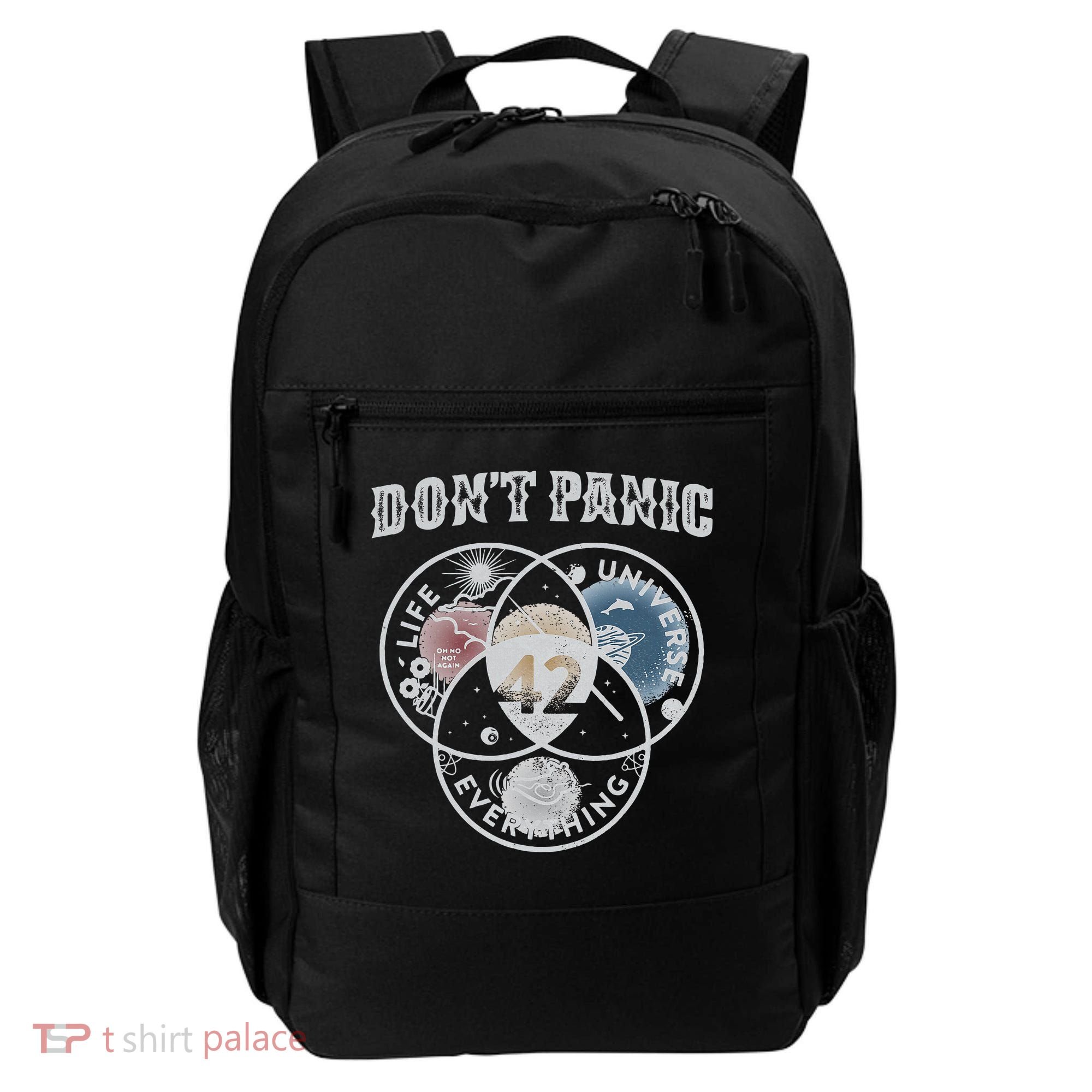Venn Diagram DonT Panic Life The Universe And Everything 42 Backpack