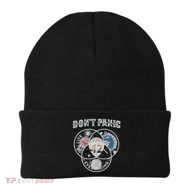 Venn Diagram DonT Panic Life The Universe And Everything 42 Beanie