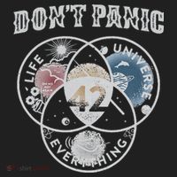 Venn Diagram DonT Panic Life The Universe And Everything 42 Beanie thumb 2