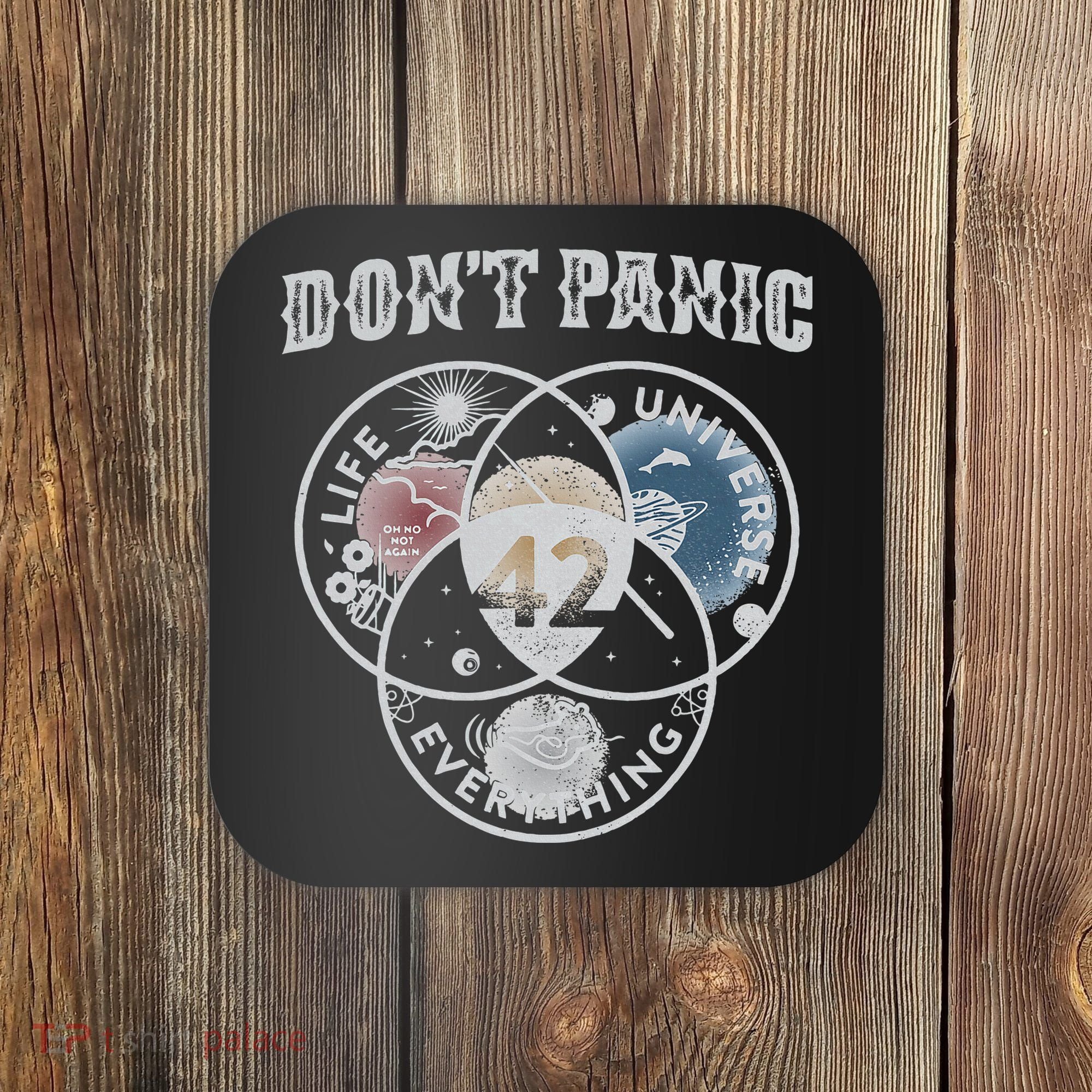Venn Diagram DonT Panic Life The Universe And Everything 42 Coaster