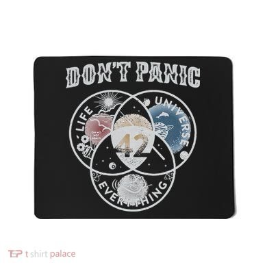Venn Diagram DonT Panic Life The Universe And Everything 42 Mousepad
