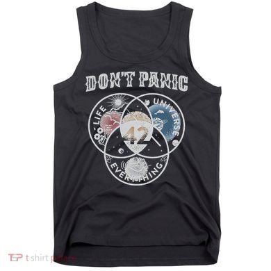 Venn Diagram DonT Panic Life The Universe And Everything 42 Tank Top