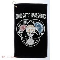 Venn Diagram DonT Panic Life The Universe And Everything 42 Golf Towel thumb 0