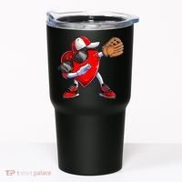 Valentines Day Dabbing Heart Shirt Boys Baseball Catcher Tumbler thumb 0