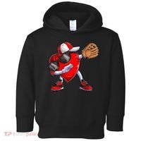 Valentines Day Dabbing Heart Shirt Boys Baseball Catcher Toddler Hoodie thumb 0