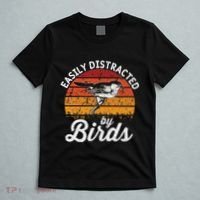 Vintage Distressed Easily Distracted By Birds Funny Bird T-Shirt thumb 5