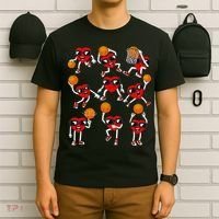 Valentines Day funny Basketball Heart Dunking T-Shirt thumb 6