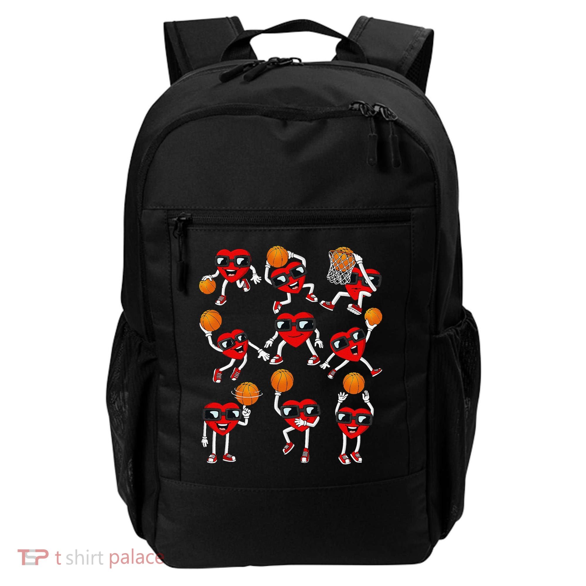 Valentines Day funny Basketball Heart Dunking Backpack