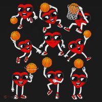 Valentines Day funny Basketball Heart Dunking Coaster thumb 2