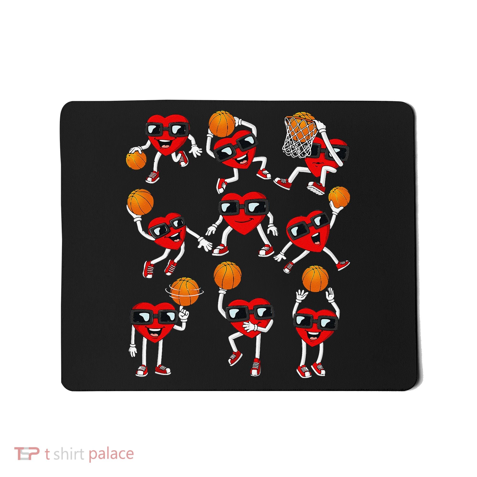 Valentines Day funny Basketball Heart Dunking Mousepad