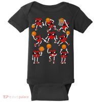Valentines Day funny Basketball Heart Dunking Baby Bodysuit thumb 0