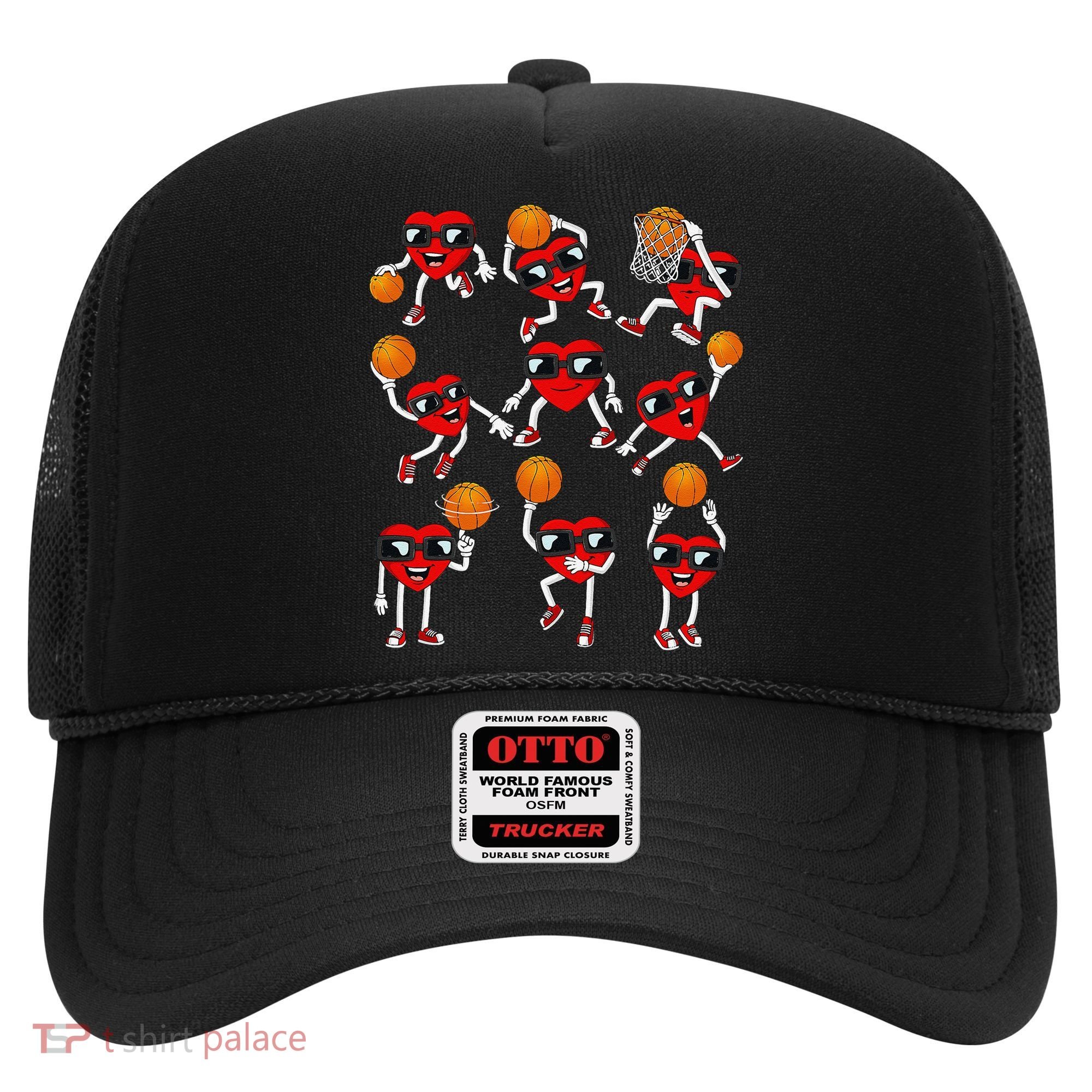 Valentines Day funny Basketball Heart Dunking Hat