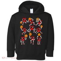 Valentines Day funny Basketball Heart Dunking Toddler Hoodie thumb 0