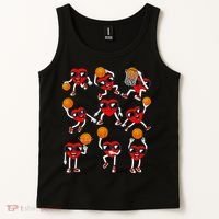 Valentines Day funny Basketball Heart Dunking Tank Top thumb 2