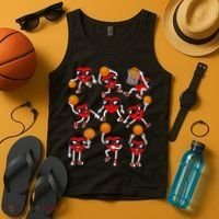 Valentines Day funny Basketball Heart Dunking Tank Top thumb 4