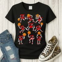 Valentines Day funny Basketball Heart Dunking Women's T-Shirt thumb 3
