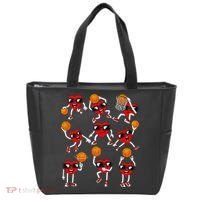 Valentines Day funny Basketball Heart Dunking Tote Bag thumb 0