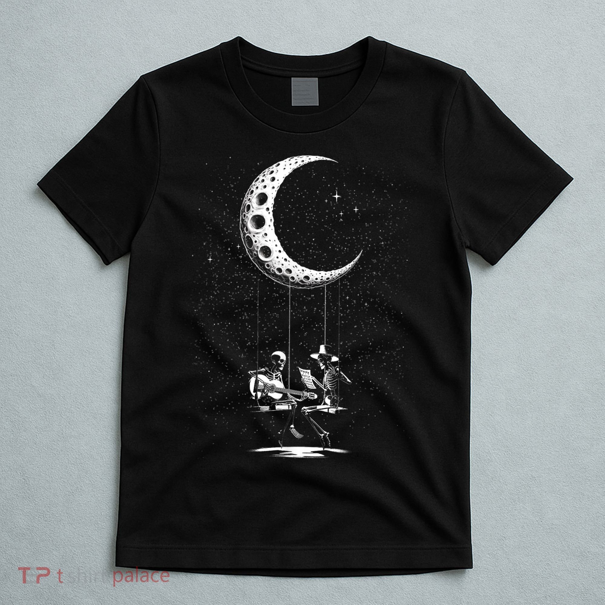 Valentine Day Funny Skeleton Couple Guitar Rock And Roll T-Shirt