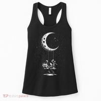 Valentine Day Funny Skeleton Couple Guitar Rock And Roll Women's Tank Top thumb 0